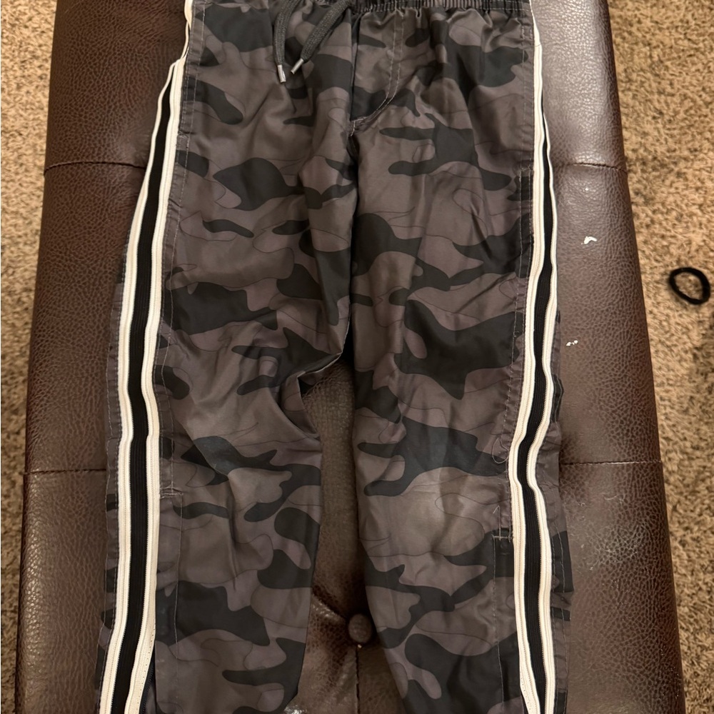 OshKosh B'gosh Black and Gray Sweatpants with Camouflage Pattern